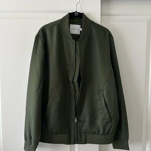 Topman Olive Green Bomber Jacket